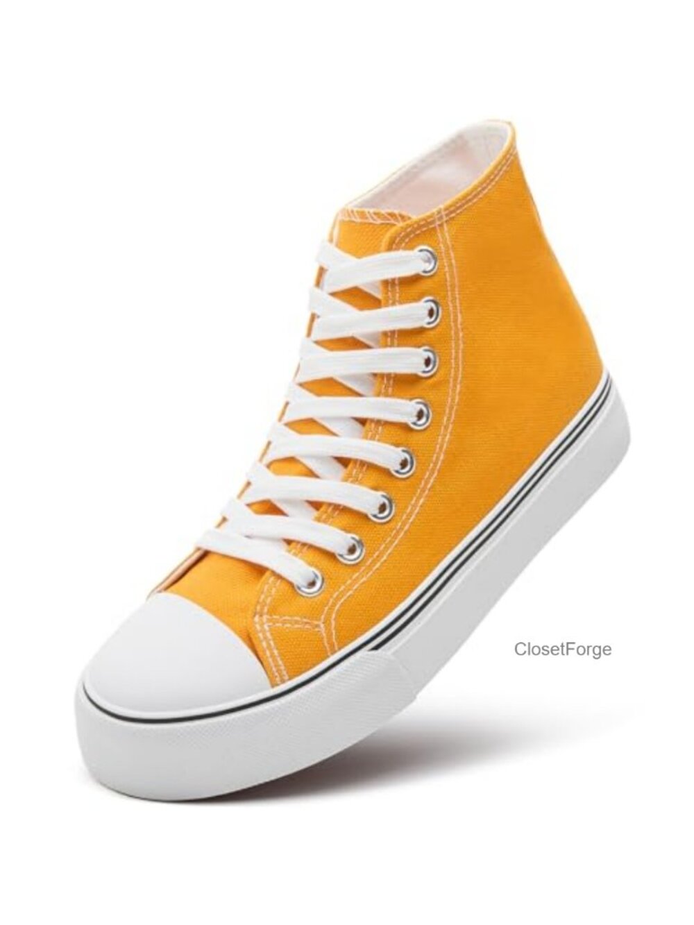Womens High Top Canvas Sneakers Lace-Up Casual Tennis Walking Shoes